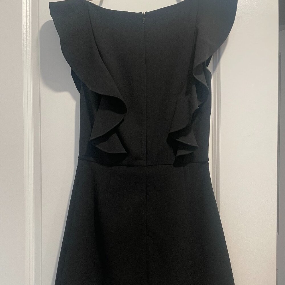 French Connection Whisper Ruffle V Neck Dress - Picture 3 of 6